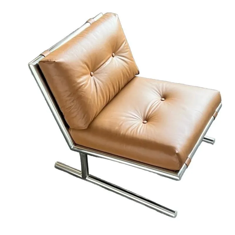 

Medieval stainless steel single sofa small apartment minimalist leisure sofa