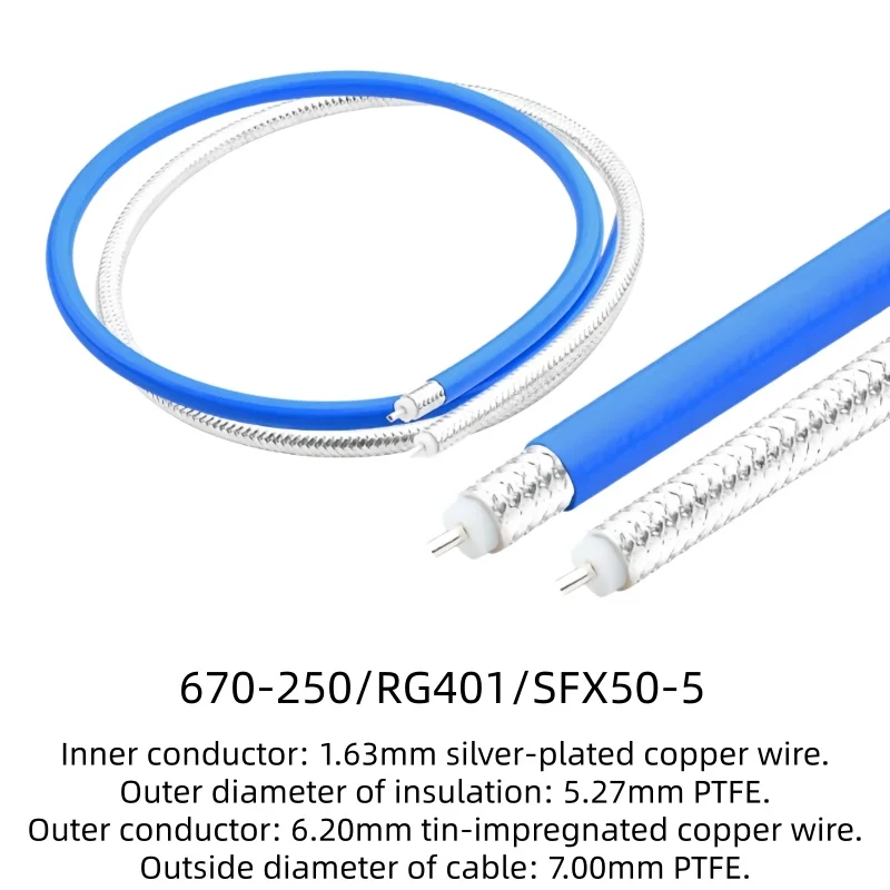 670-250 Industrial RF Coaxial Cable RG401 Shielded Wire SFX-50-5 Semi-Flexible Wire Semi-Flexible Wire 250