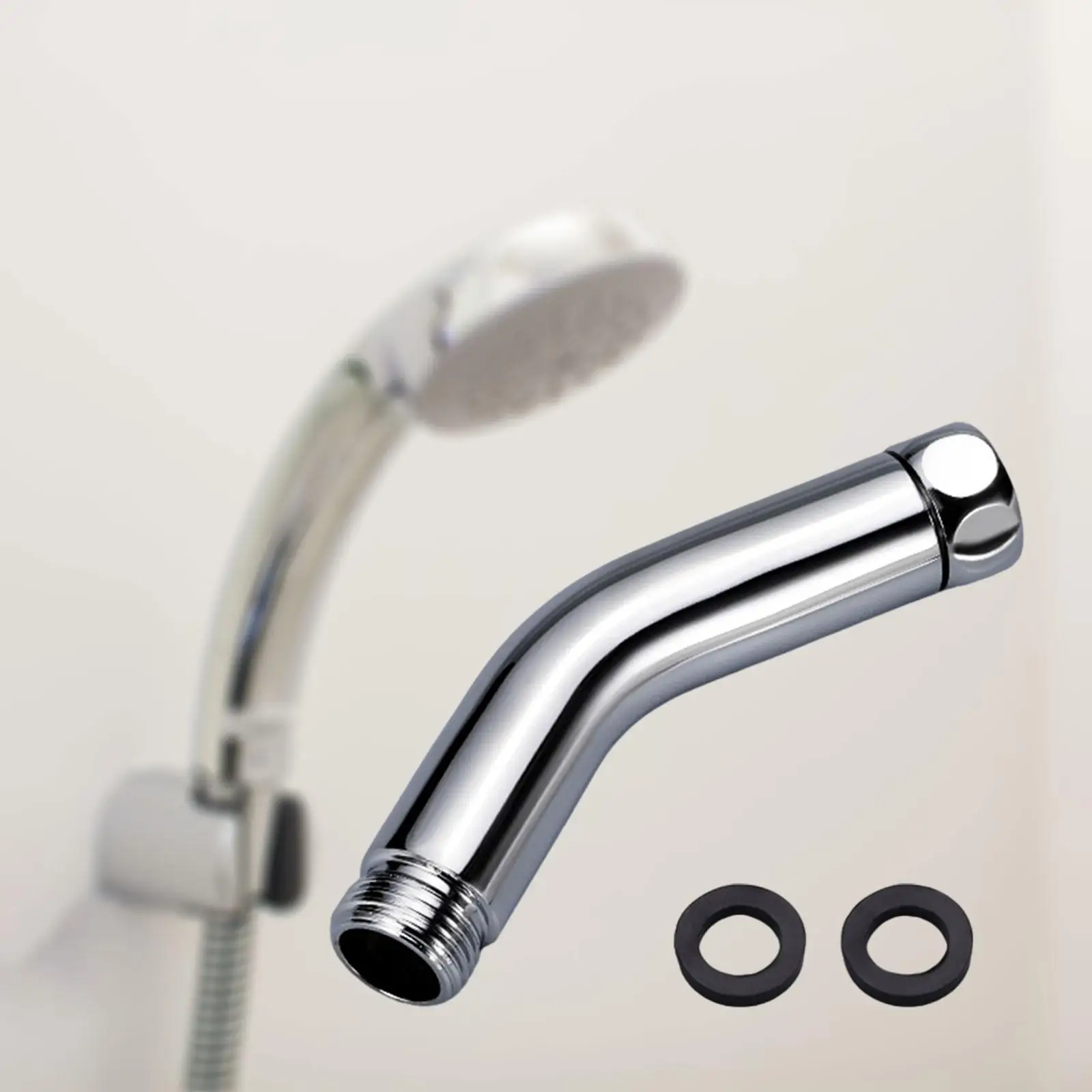 Adjustable Shower Arm Extension 135 Degree Elbow Fitting Stainless Steel G1/2 Female to Male Water Outlet Connector for Bathroom