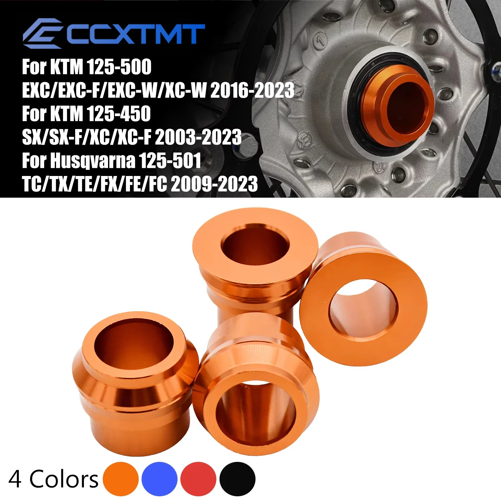 

Motorcycle CNC Front Rear Wheel Hub Spacers For 125 150 200 250 30 350 400 450 500 530 EXC EXCW XCW KTM XCFW EXCF 2008-2022 2023