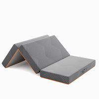 Vesgantti Folding Mattress , 15 and 8 CM Gel Memory Foam Foldable Mattress Tri-fold for Travel, Camping, Guest Bed