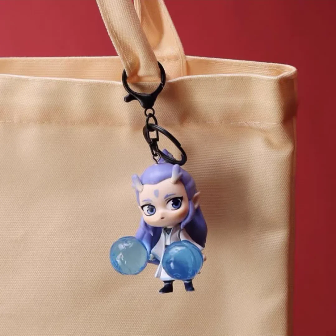 Nezha Magic Child Haunts The Sea Nezha Descending Into The World Of The Movie Around The Doll Taiyi Real Keychain Pendant Gift