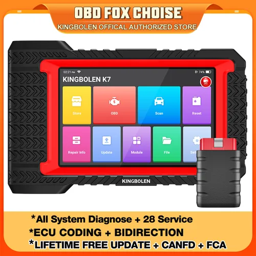 KINGBOLEN K7 OBD2 스캐너 ECU 코딩 액티브 테스트 28 재설정 AF 리셋 모든 시스템 진단 도구 3년 무료 PK 씽크스캔 맥스 2 공구 tools 테스터기 tpms 자동차공구