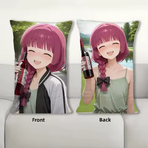 R18+ Dakimakura Anime Kikuri Hiroi Pillow Cover Sofa Cushion Double-side Print Throw Pillow Case 40X60cm