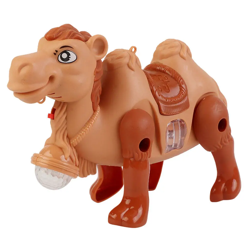 

Electric Walking Camel Luminous Rope Design Music Light Early Childhood Gift Cartoon Animal Simulation Kids Toys