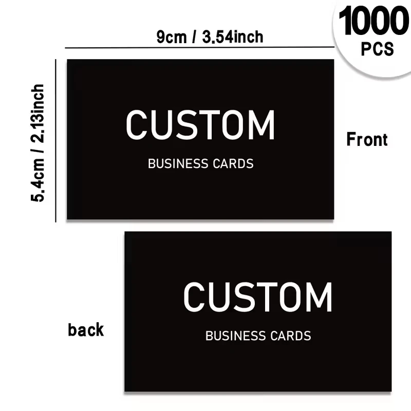 Benutzerdefinierte Visitenkarten (100 Stück) – personalisierte professionelle Namenskarten |   Premium-Qualität, anpassbares Design für Unternehmen