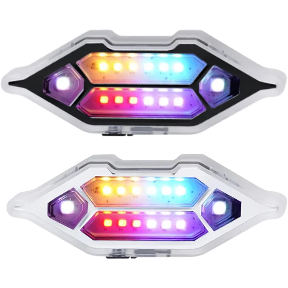 Solar Car Warning Light RGB Color for Universal Motobycles, Cars, SUV and Vans