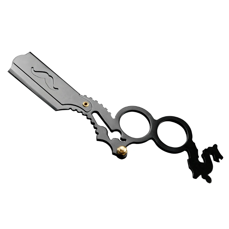 ผู้ชายสแตนเลสตรงตัดผมขอบมีดโกนมีดโกนเคราโกนมีดDropshipping