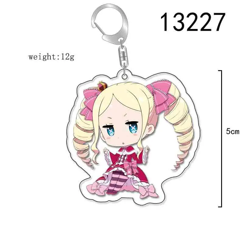 Re: Leben in einer anderen Welt als Null Ram Rem Schlüssel anhänger Emilia Anhänger Beatrice Schlüssel ringe Natsuki Subaru Tasche Zubehör – Detail 3