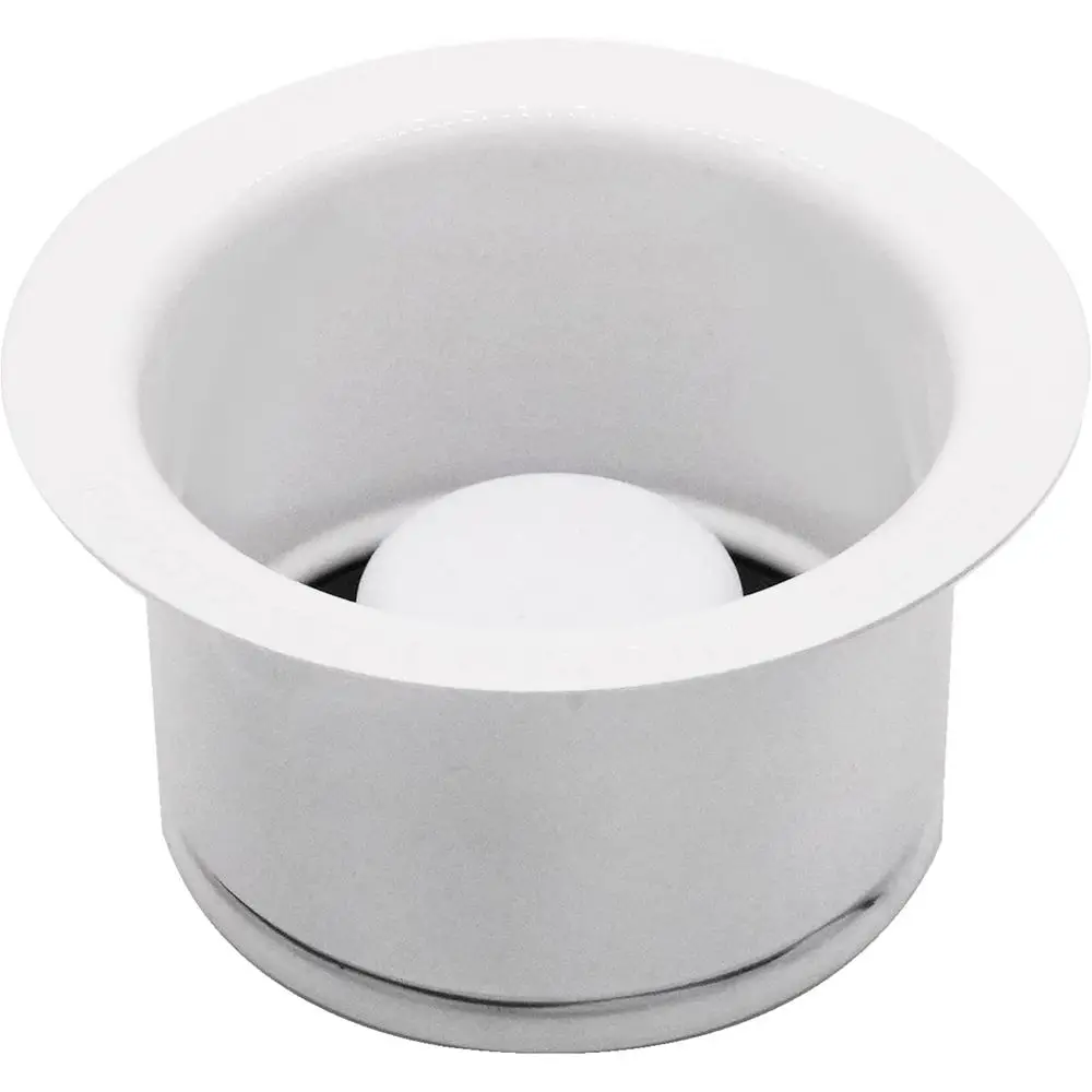 

3-1/2 Deep Collar Kitchen Sink Waste Disposal with Stopper, Powder White Finish