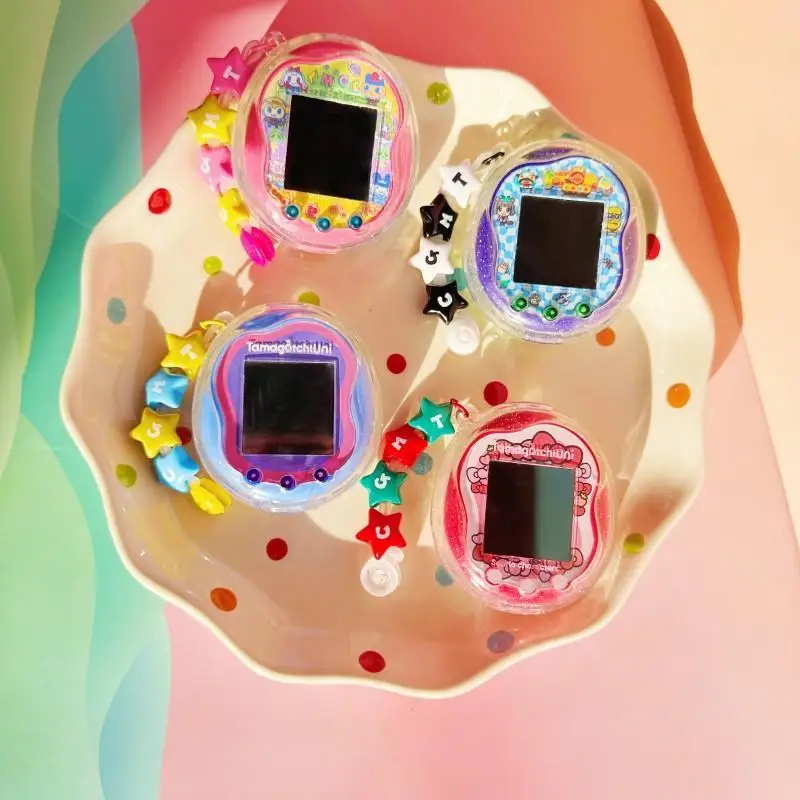 Tamagotchi Electronic Uni transparent soft shell Tpu Soft Case Shiny Water Case Anti-Drop Belt Pendant With Charging Hole