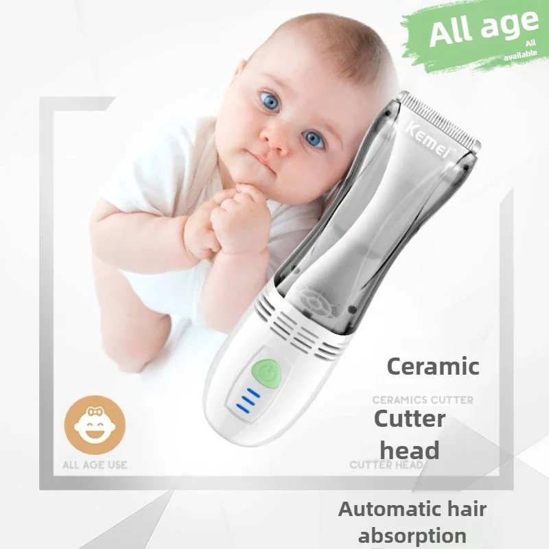 ماكينة قص شعر الأطفال Kemei KM 79، ماكينة تشذيب شفرات سيراميك هادئة، لاسلكية للاستخدام المنزلي #3