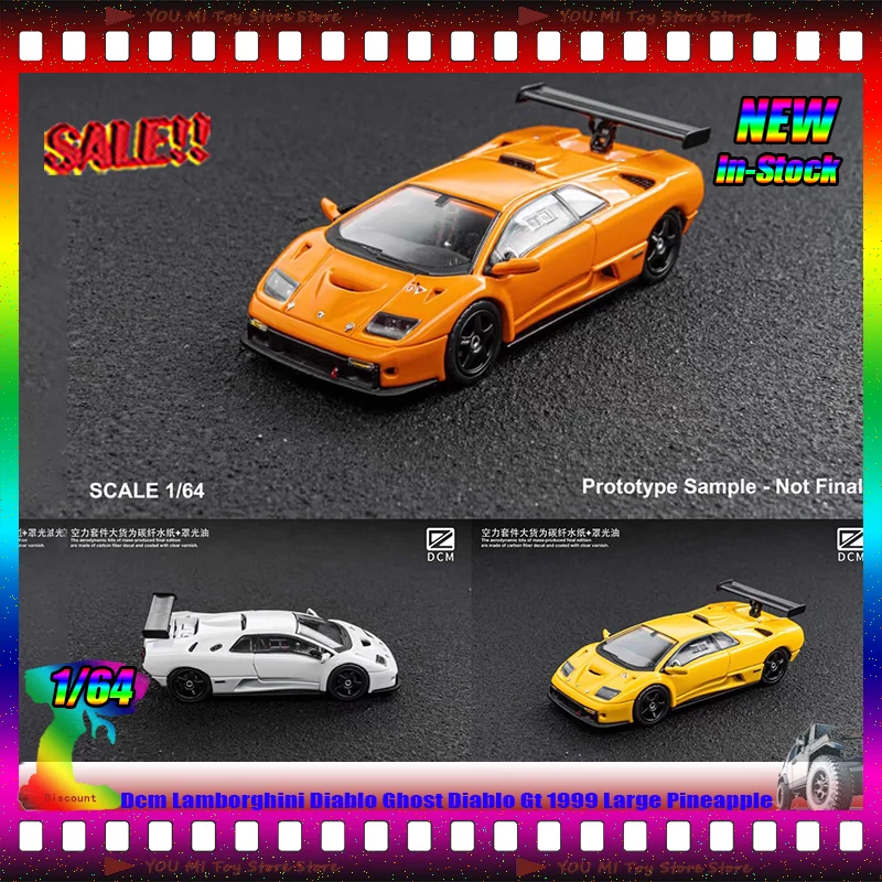 

Dcm 1:64 Scale Lamborghini Diablo GT Ghost Alloy Die-Casting Car Models Large Pineapple Theme Customized kid Toys for Collectors