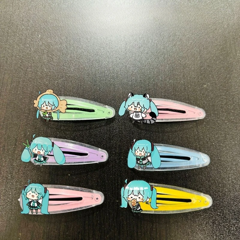 

Hatsune Miku Cartoon Hairpin Cute Miku Girly Heart Bangs Side Clip Two-dimensional Animation Kawaii Hair Accessory Holiday Gift