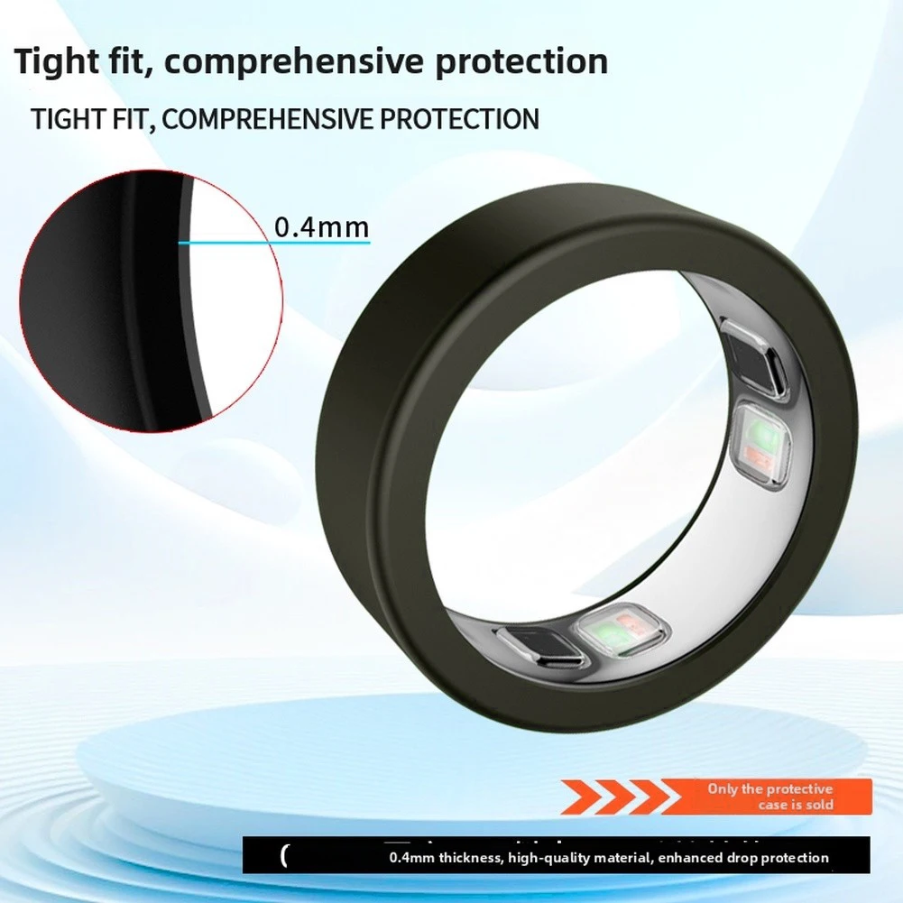 1pcs Silicone Smart-Ring Cover For Oura Ring5 Anti-Scratch Fitness Protection For Working Out Smart- Ring Replacement Accessory