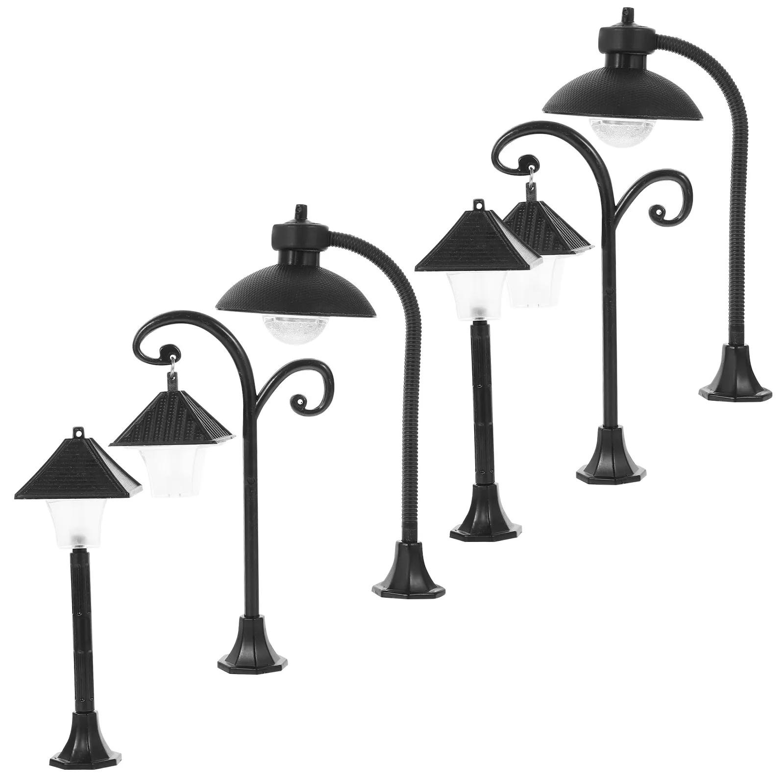 

6Pcs Mini Yard Lamps Street Lamp Ornaments for Miniature House Landscape Decoration Sand Table Supplies Mini Garden Lamp Micro
