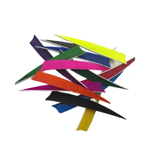 50 st. 5 tum naturliga kalkonfjädrar sköldskurna bågskyttefjädrar fjäderpilfjädring 5'' vingar röda 8 best sales bicaster bågskytte - №4