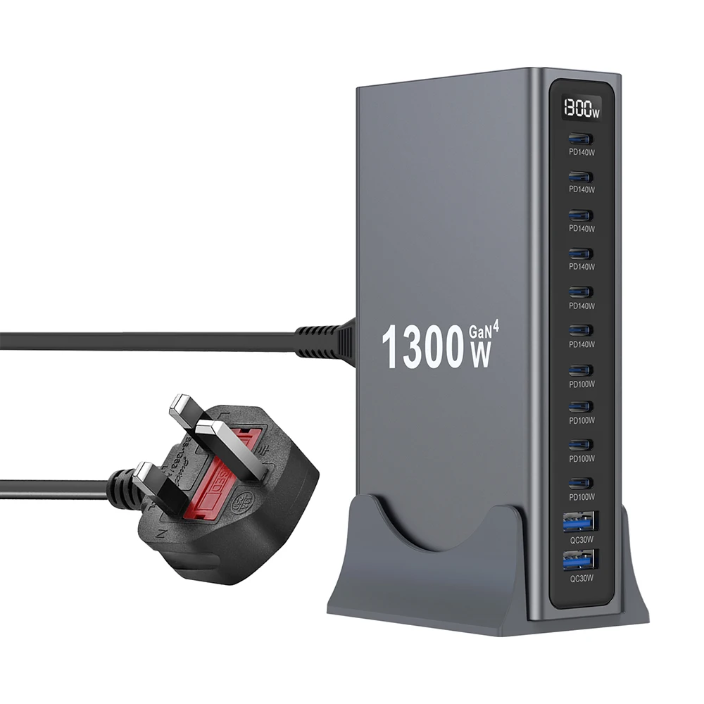 1200W GaN USB Type C Charger 140W 100W PD3.1 PPS QC4.0 Fast Charging Station For MacBook Laptop iPad Tablet iPhone 17 16 Samsung