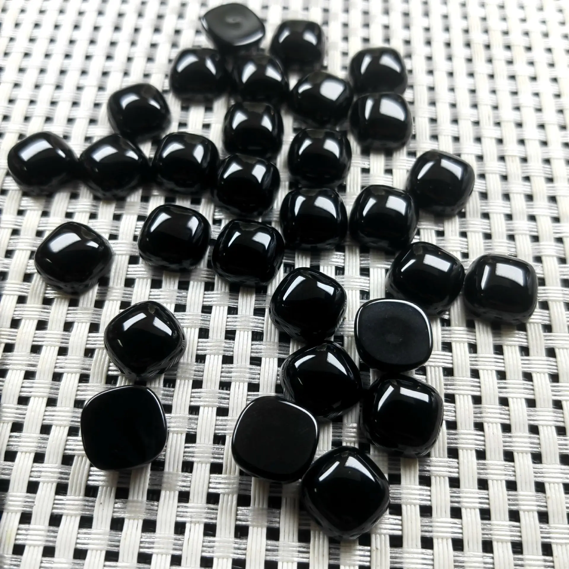 Wholesale 5pcs/pack Natural Black Agate Onyx,Green Agate,Red Agate 8mm 10mm Cushion Cabochon Square Gemstone Jewelry Ring Face