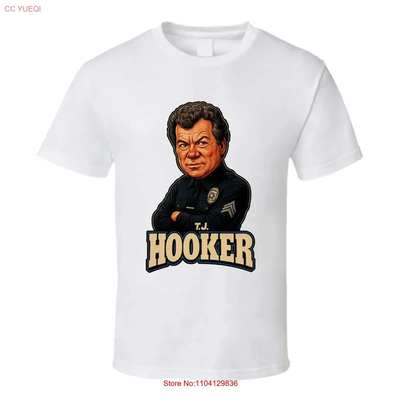 T j Hooker Tv Series Caricature Fan Shirt vintage Washed Comfortable designer clothes Stretched Versatile Soft Casual Unisex
