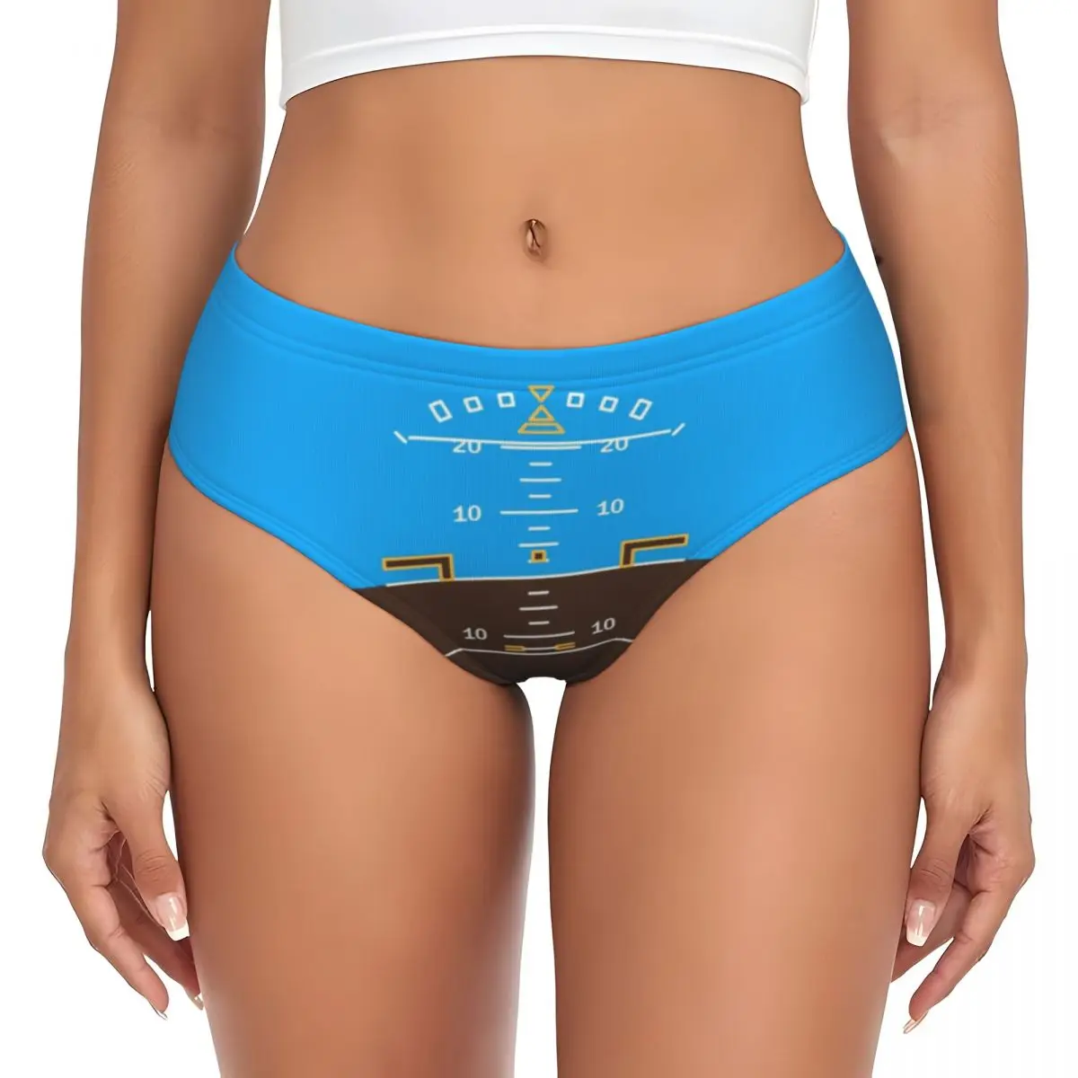 

Custom Women's Attitude Indicator Panties Comfort Flight Pilot Airplane Aviation Aviator Briefs Underwear