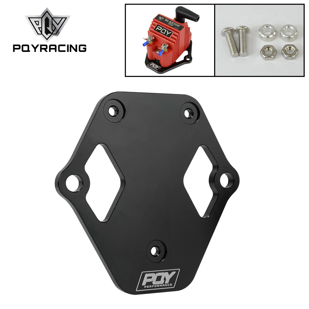 

PQY Universal Billet Aluminum Ignition Coil Bracket For Blaster Ss 12V High Output External Male E-Core Ignition Coil 8207 EIC99