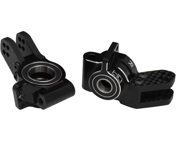 Upgraded Aluminum Rear Hub Carrier w/ Carbon Link Tab & Oversized Bearings for Arrma 6S Kraton Talion Typhon Replace AR330193