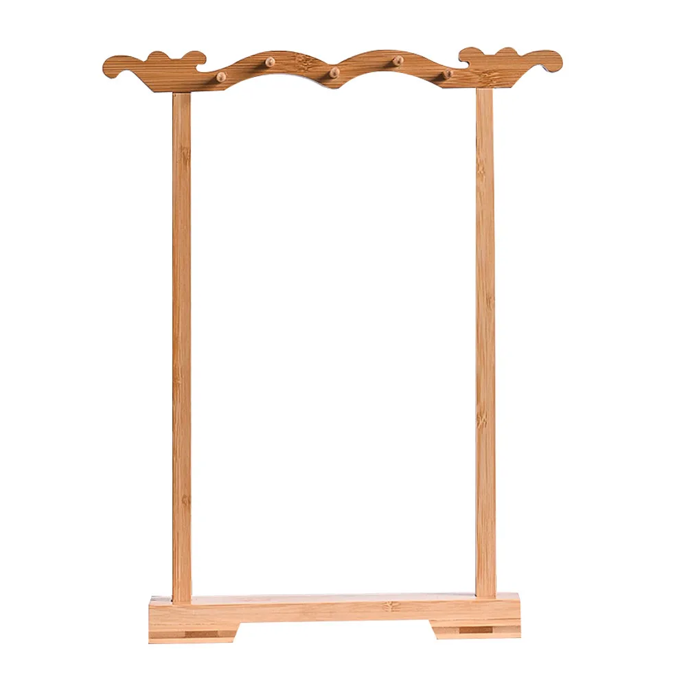 

Chinese Japanese Calligraphy Brush Holder Bamboo Stand Rack Stable Desktop Organizer Minimalist Brush Shelf for Writing Drawing