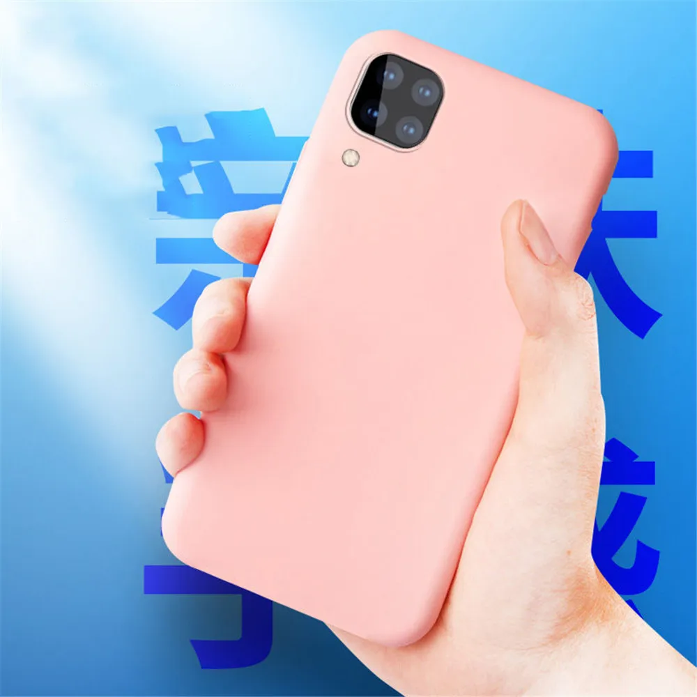 Silicone Case For Huawei P40 lite P20 P30 Pro Mate 20 Y6 Y7 P Smart 2019 Liquid Cover on Honor 20 9X 8X 8A 10i 10 9 lite Case