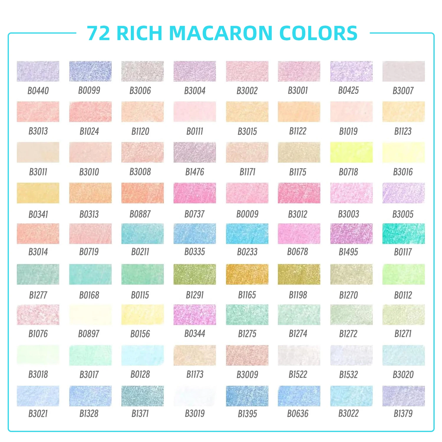 72 Piece Macaron Colored Pencils,Soft Core Macaron Colors for Adults Drawing, Blending, Sketching, Shading, Vibrant Colors