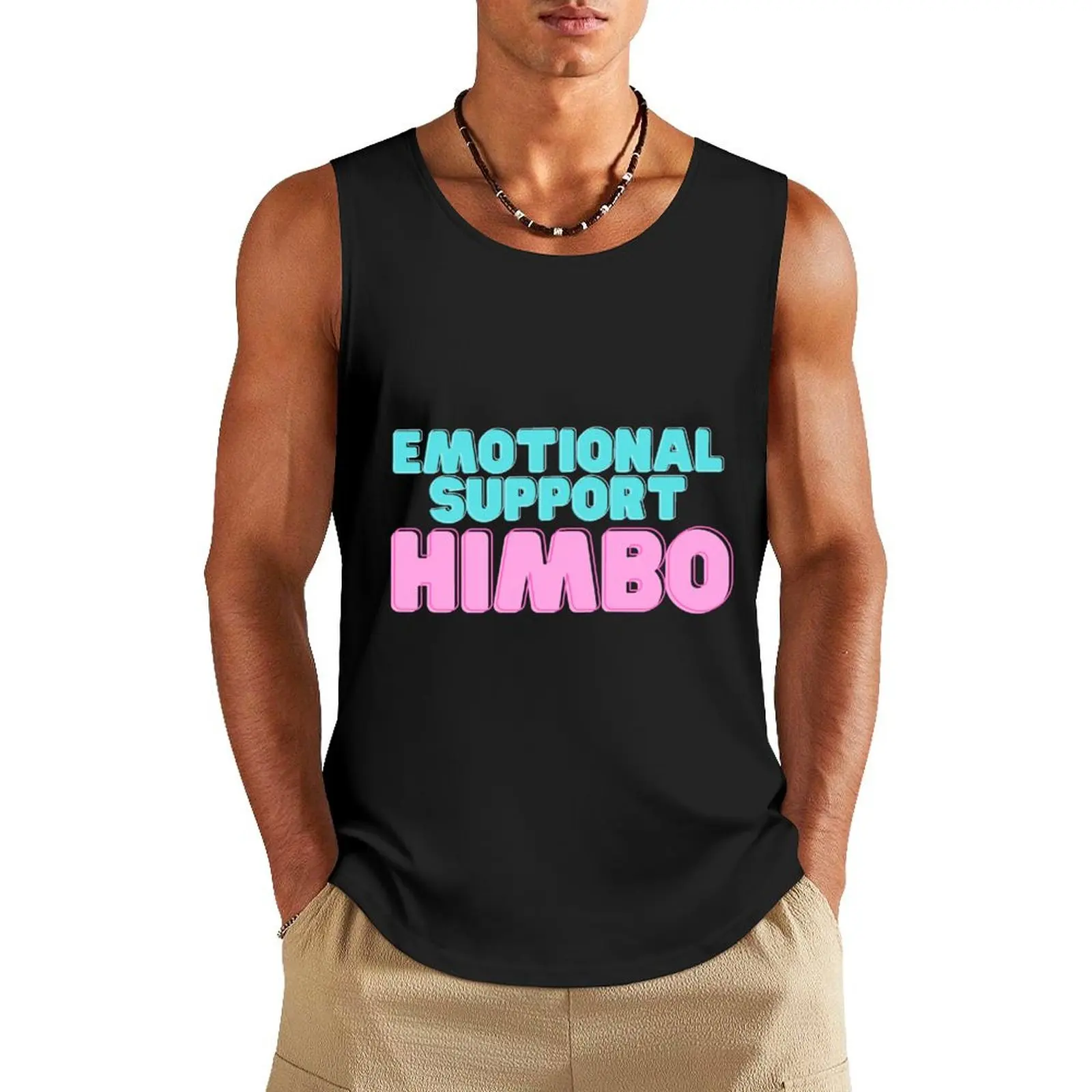 Emotional Support Himbo Tank Top mens designer clothes Gym clothes Sleeveless T-shirt