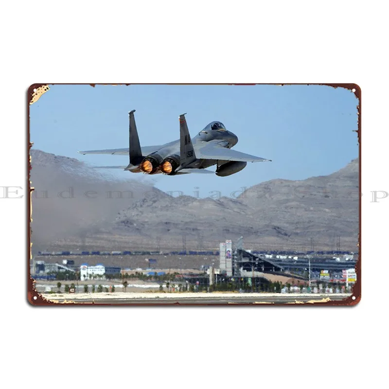 F 15 Military Jet Fighter Metal Sign Funny Party Wall Plaque Customize Wall Plaque Tin Sign Poster