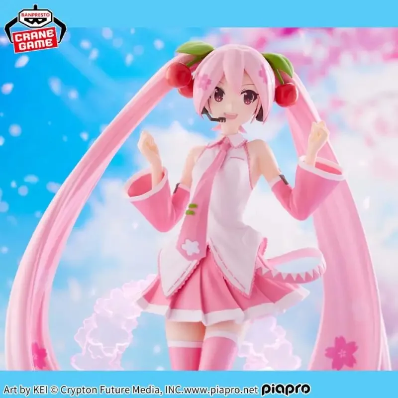 In Stock Original Bandai Banpresto Evolv Hatsune Miku Sakura Miku Anime Action Figures Model Brand New Gift AS view 2