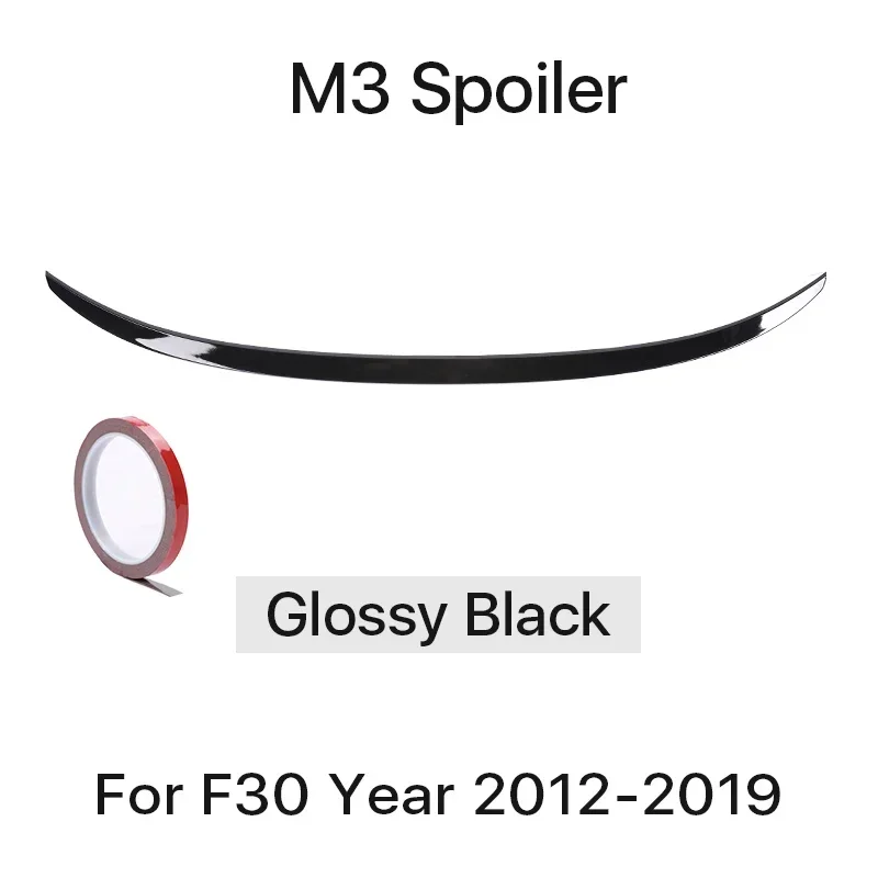 Koolstofvezel Achterbumper Lip Kofferbak Wing Mp M4 Psm Stijl Dak Spoiler Kit Voor Bmw 3 Series F30 F31 F35 2012-2019 Glanzend Zwart