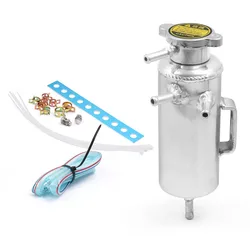 Racing Car Universal Radiator Alloy Coolant Swirl Pot Breather Air Separator Tank Engine Coolant Catch Can TT102156