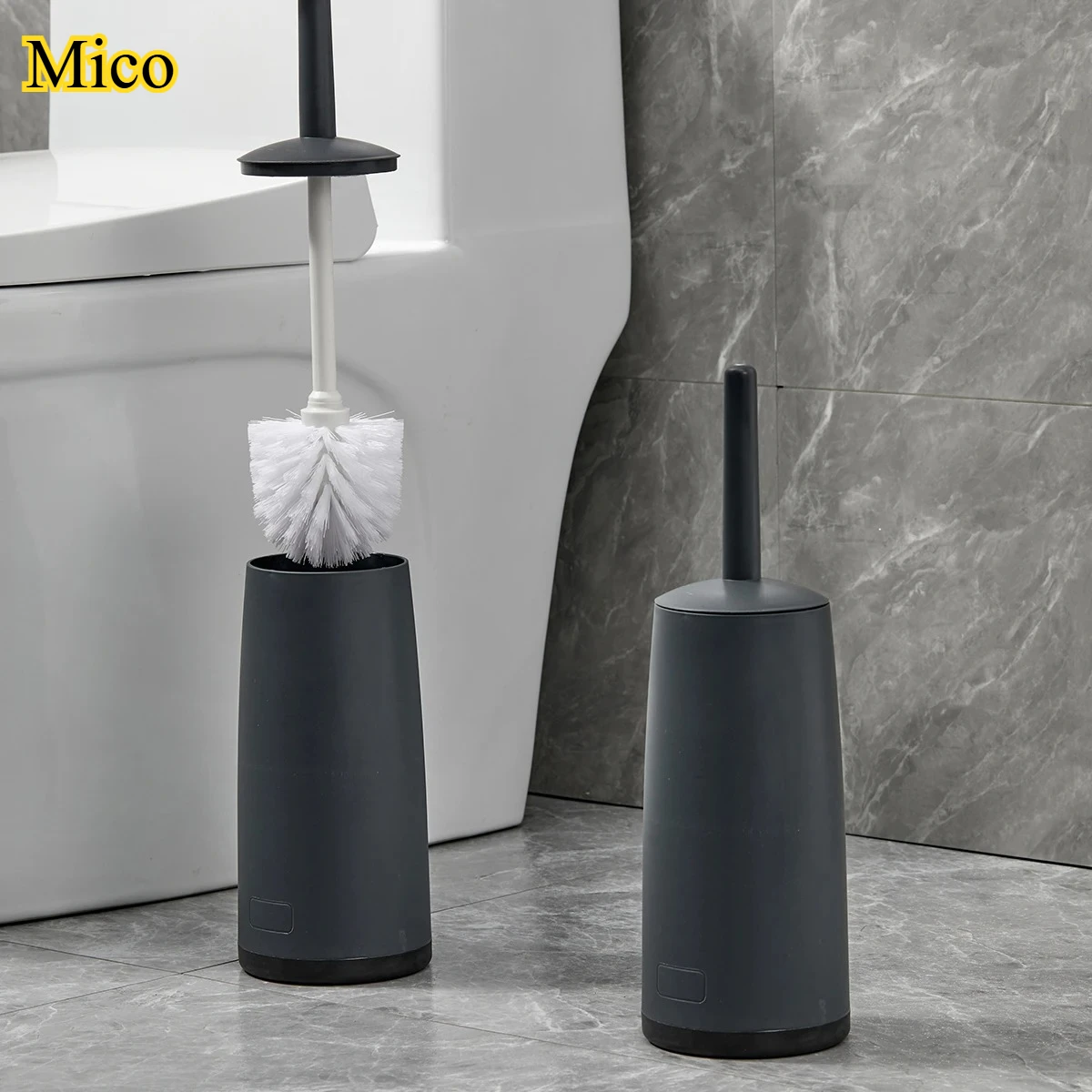 

Anti-Splash Soft Bristle Toilet Brush Long Handled Bathroom Cleaning Brush with Storage Base for Home Toilet Deep Cleaning