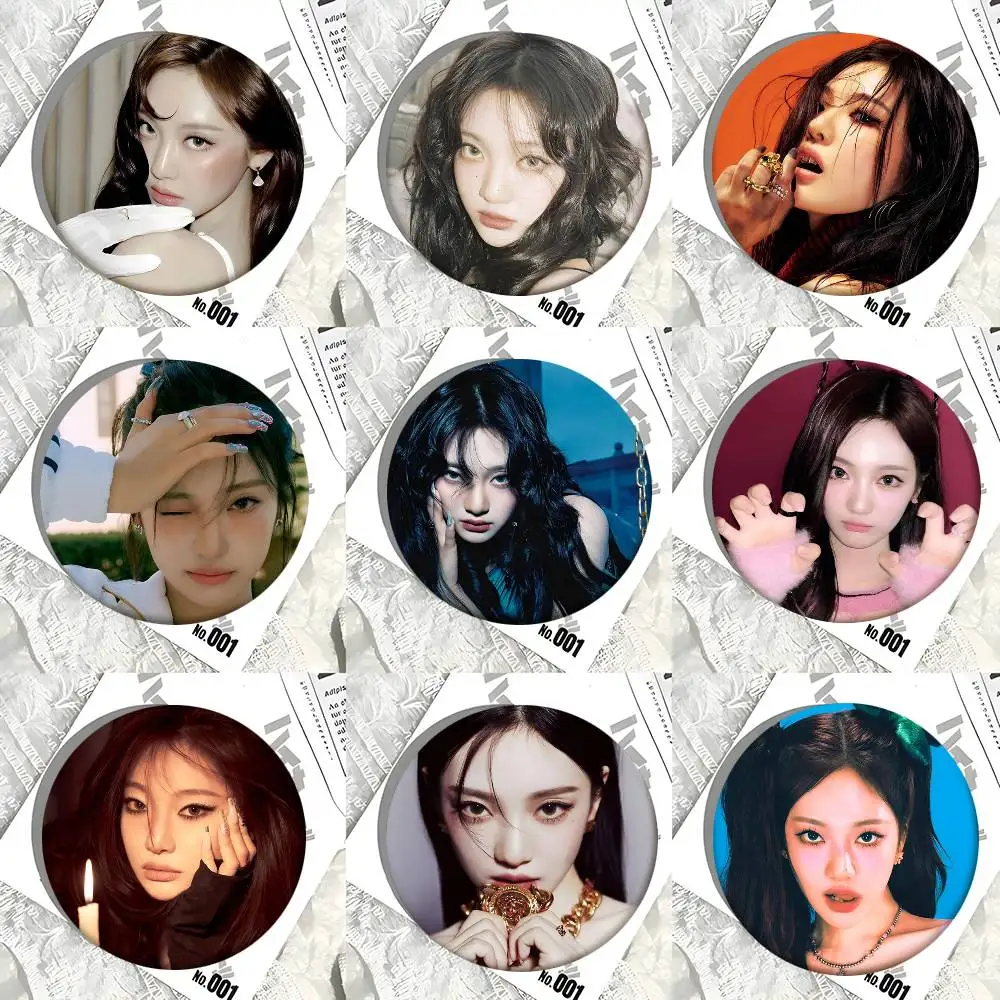 Korean Group K-pop Singer Ningning Round Badge Lapel Pin Backpack Clothing Jewelry Accessories Gift Brooch
