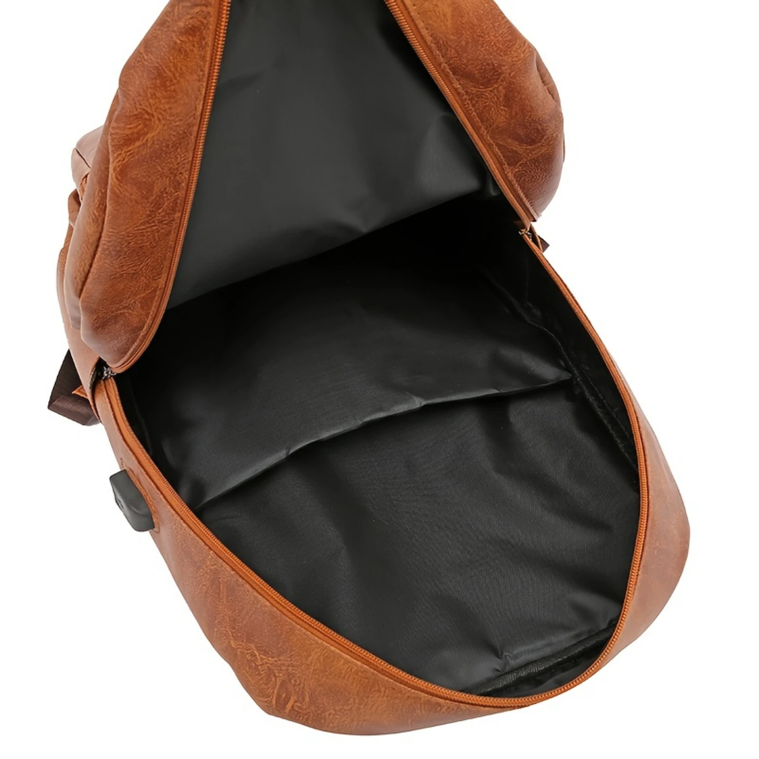 Waterproof PU Leather Backpack with Laptop Compartment