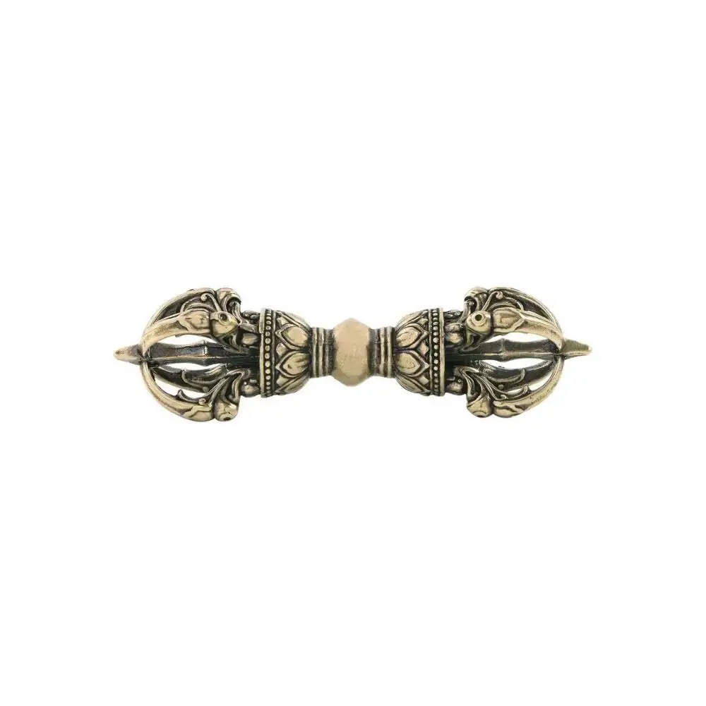 Brass Brass Dorje Vajra Collection Quality Ritual Tool Dorje Vajra Ornament Fine Craftsmanship Buddhist Ritual Pestle