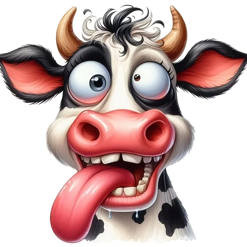 Horror Highland Cow Decal – Self-Adhesive for Glass, Metal & Ceramic – Fits Cars, Trucks, Motorcycles, Windows & Walls