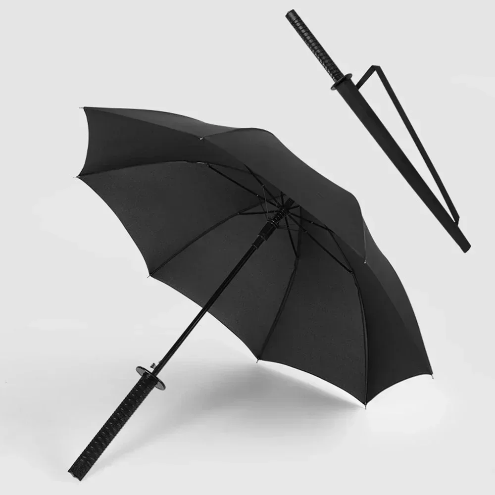 Simple Japanese Samurai Umbrella Windproof Designer Corporation Umbrella Katana Chinese Household Straight Rod Umbrella Man Gift