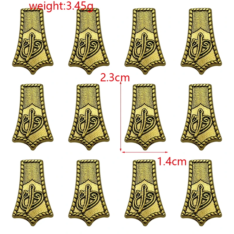 5pcs 2-hole Make Rosary Tassel Perforated Connectors Ottoman Moon Star Knife Pattern Jewelry Necklace Supplies Accessories Find