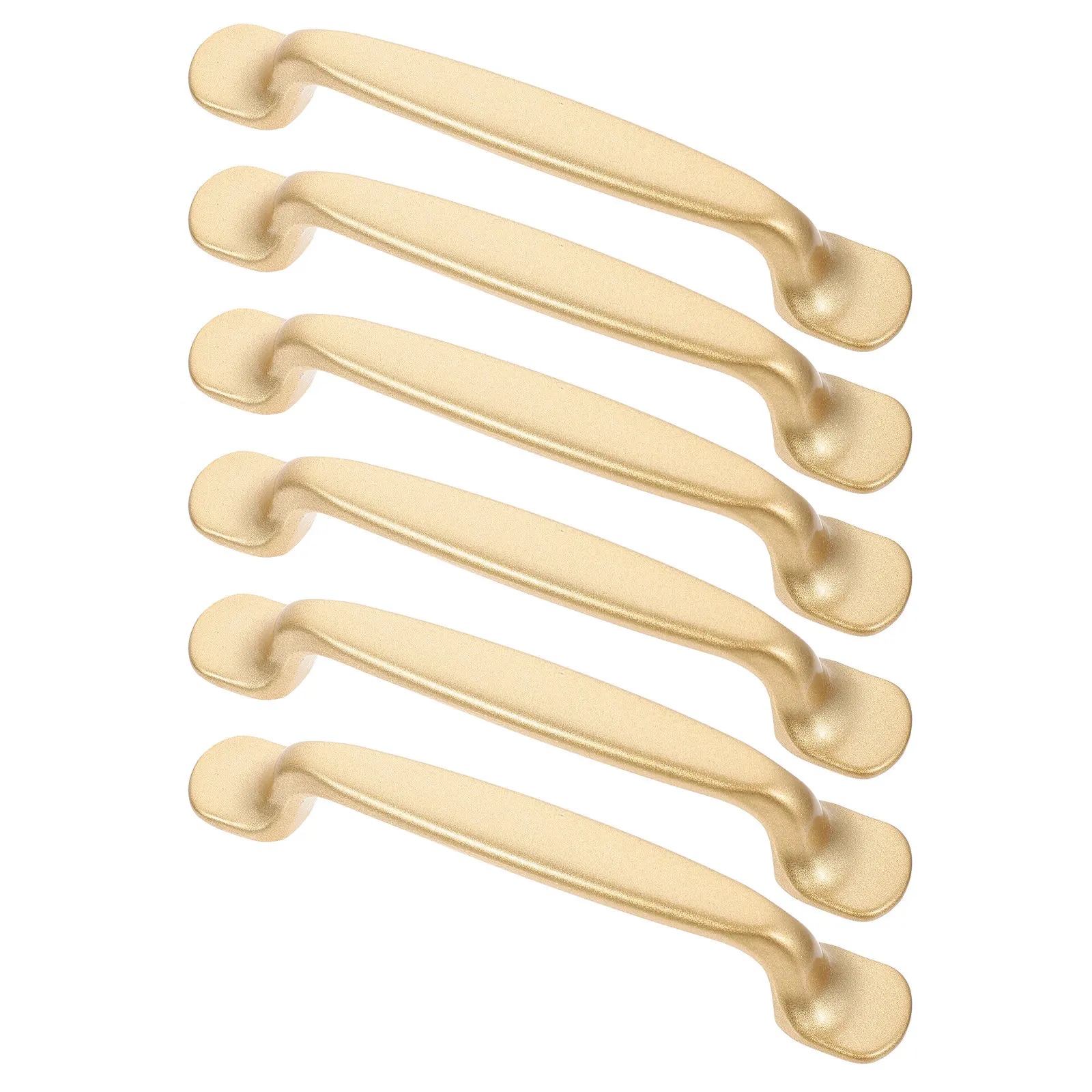 6Pcs Aluminum Alloy Cabinet Pull Handles Bright Color Modern Decorative Drawer Kitchen Cabinet Door Cupboard Dresser Wardrobe