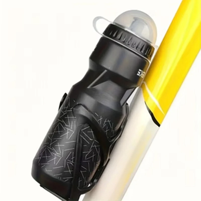 [750ml Large Capacity Cycling Bottle] 750ml Cycling Plastic Water Bottle Set, Large Capacity Includes Bike Cage Holder & 2 Screw
