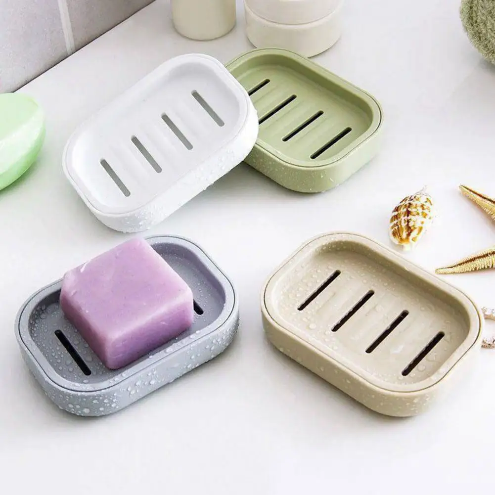 

Soap Dish with Drainage Layer Shampoo Bar Holder with Lid Soap Tray Keeps Soap Dry And Clean for Bathroom Shower Bathtub Kitchen