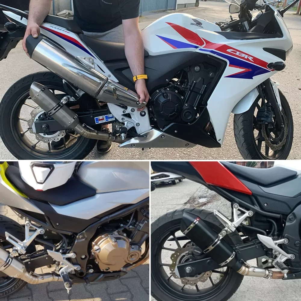 For Honda CB400 CB500X 2018-2022 CB500F CBR400 CBR500R 2016-2022 51mm Motorcycle Exhaust Modified Middle Connection Link Pipe