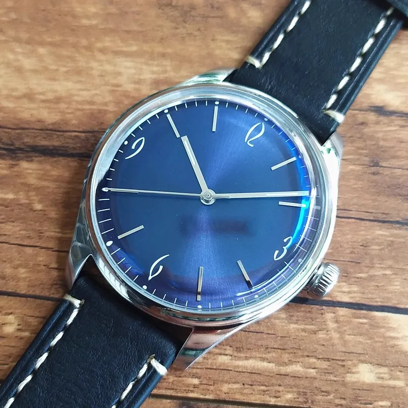 التلقائي شكل ميكانيكي Latty Business Jinggong NH35A مؤشر مضيء التقويم فقاعة مرآة جلدية للرجال