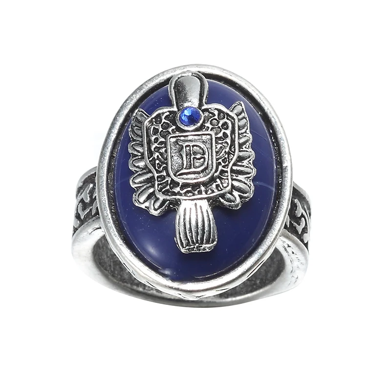 Hot The Vampire Diary Rings Caroline Damon Salvatore Stefan Cosplay Ring Props Cute Family Crest Badge Rings Gifts for Friends