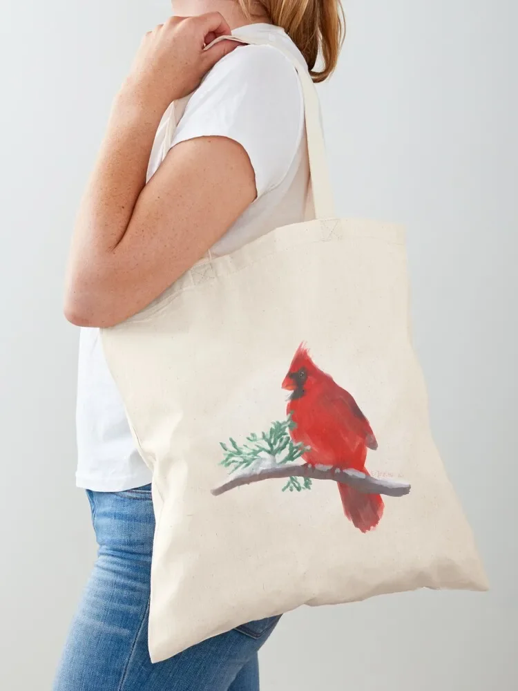 

Wintertime Cardinal Tote Bag Canvas women bag Candy bags