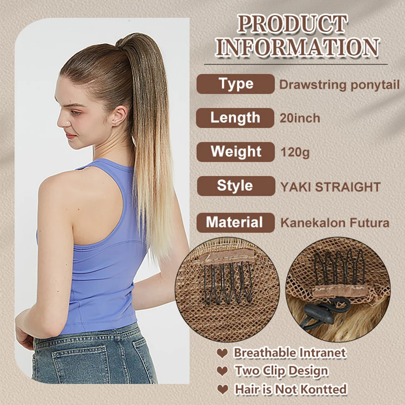 Thumbnail 3 - #82 Latest Synthetic Drawstring Ponytails Offers